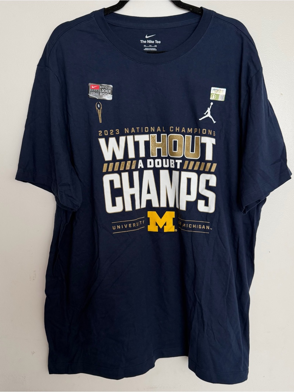 Men’s Nike Michigan Wolverines 2023 National Champions Tee Size XXL